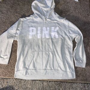 PINK Victoria's Secret Light Gray Hoodie